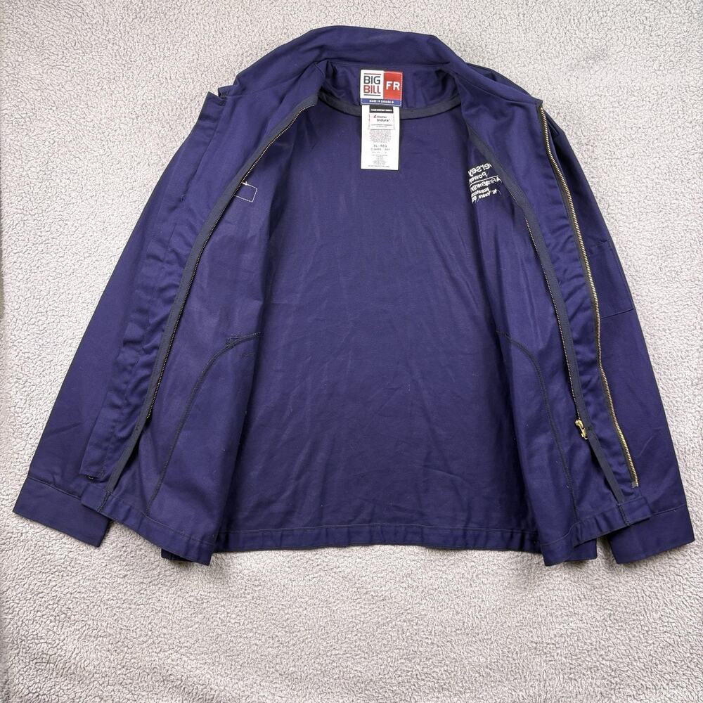 Big Bill Jacket Mens Extra Large Blue FR Indura Flame Resistant Work Wear Navy - Picture 2 of 16